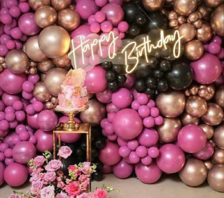 Birthday party balloon decoration